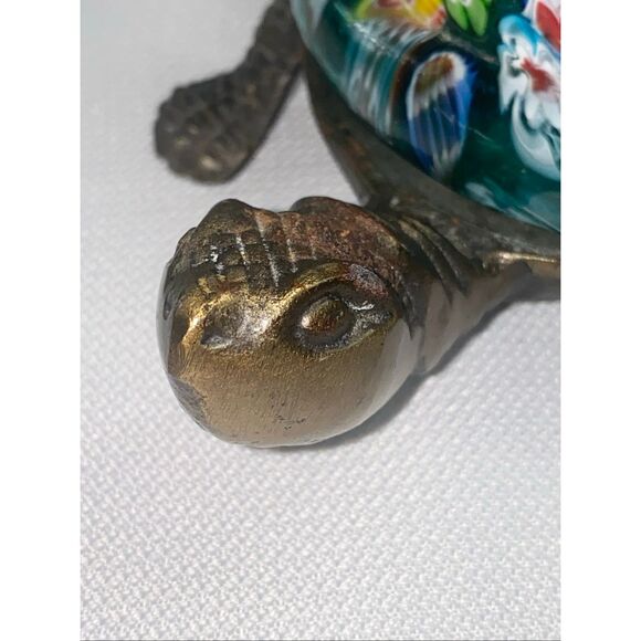 Murano Style Millefiori Glass Turtle Night Light Lamp Colorful Art Glass Decor - Picture 3 of 12